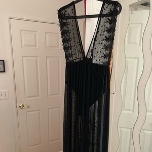 Mesh body suit gown